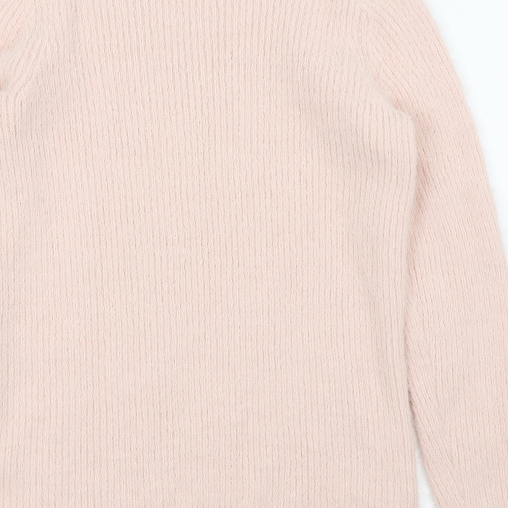 Brand and care label for Peacocks women’s pink jumper, size S