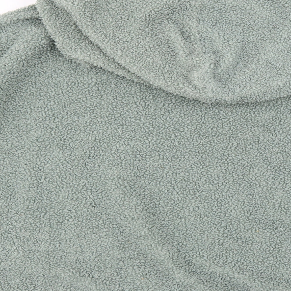 Brand and care label for New Look women’s green pullover hoodie, size UK 8