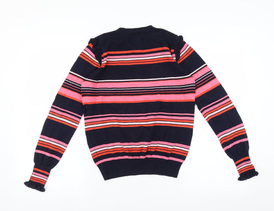 Oasis Womens Blue Striped Pullover Jumper Size S