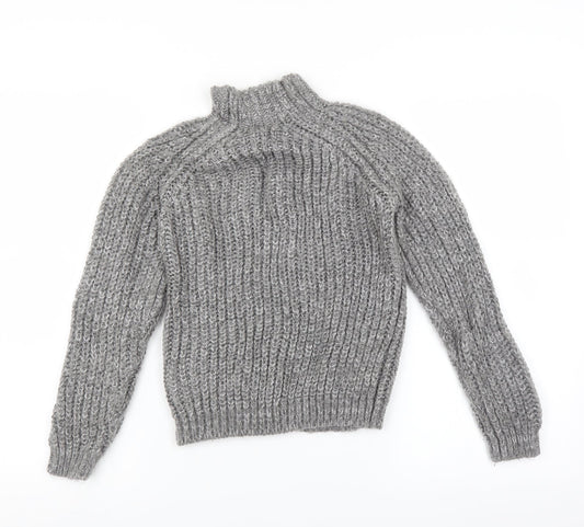 Marks and Spencer Girls Grey Pullover Jumper Size 10-11 Years