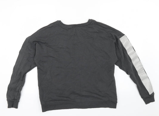 River Island Womens Grey Pullover Jumper Size S - Rhinestone detail