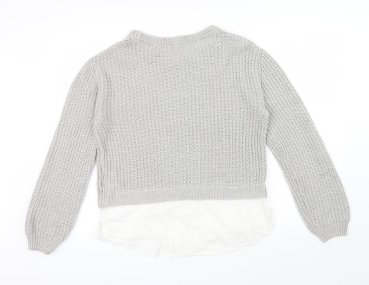 H&M Womens Grey Pullover Jumper Size 12