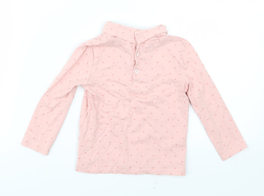 Primark Girls Pink Geometric Basic T-Shirt Size 18-24 Months - Heart print