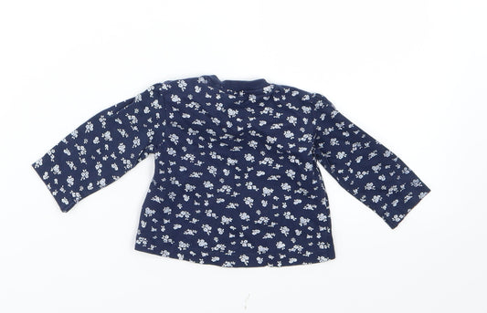 Early Days Girls Blue Floral Basic T-Shirt Size Newborn