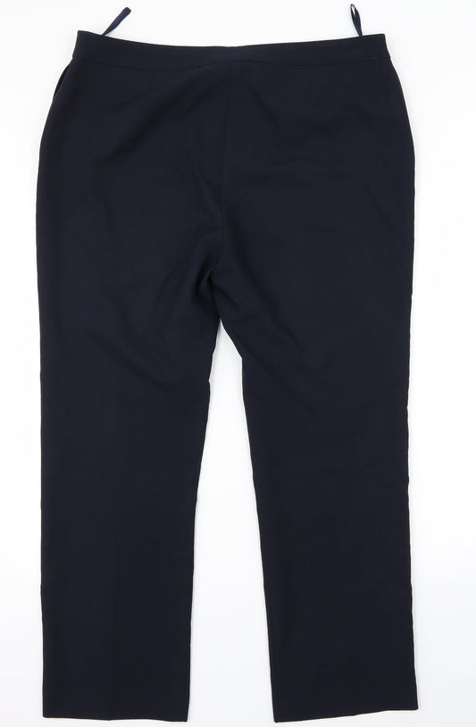 Bonmarché Womens Blue Trousers Size 16 L28 in