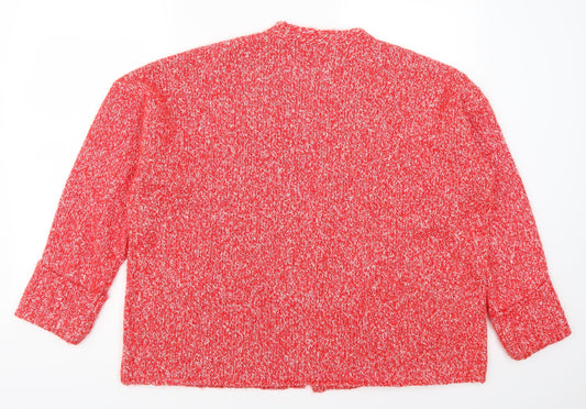 Marks and Spencer Womens Red Cardigan Jumper Size XL
