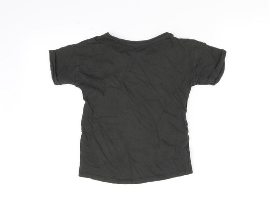 TU Girls Black Basic T-Shirt Size 6 Years