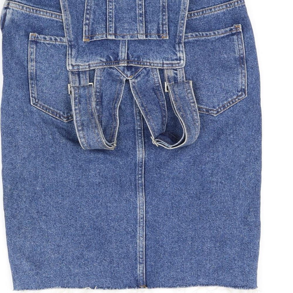 New Look Womens Blue Dungaree One-Piece Size 8 L32 in