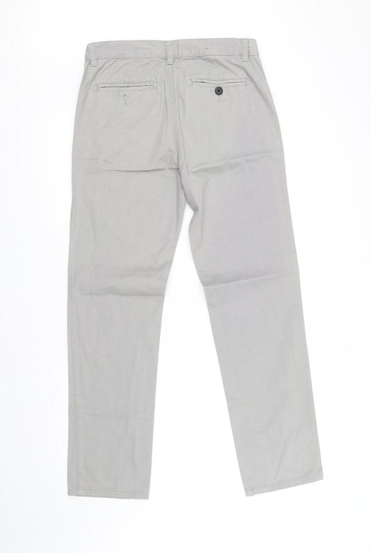 deniem co Womens Grey Trousers Size M L32 in