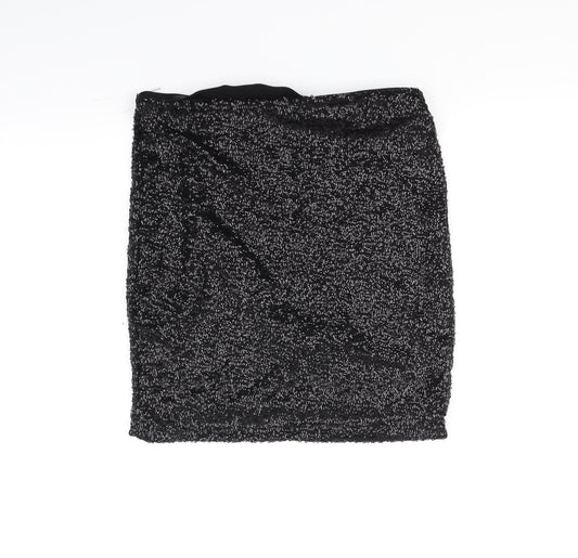 Divided Womens Black A-Line Skirt Size 8
