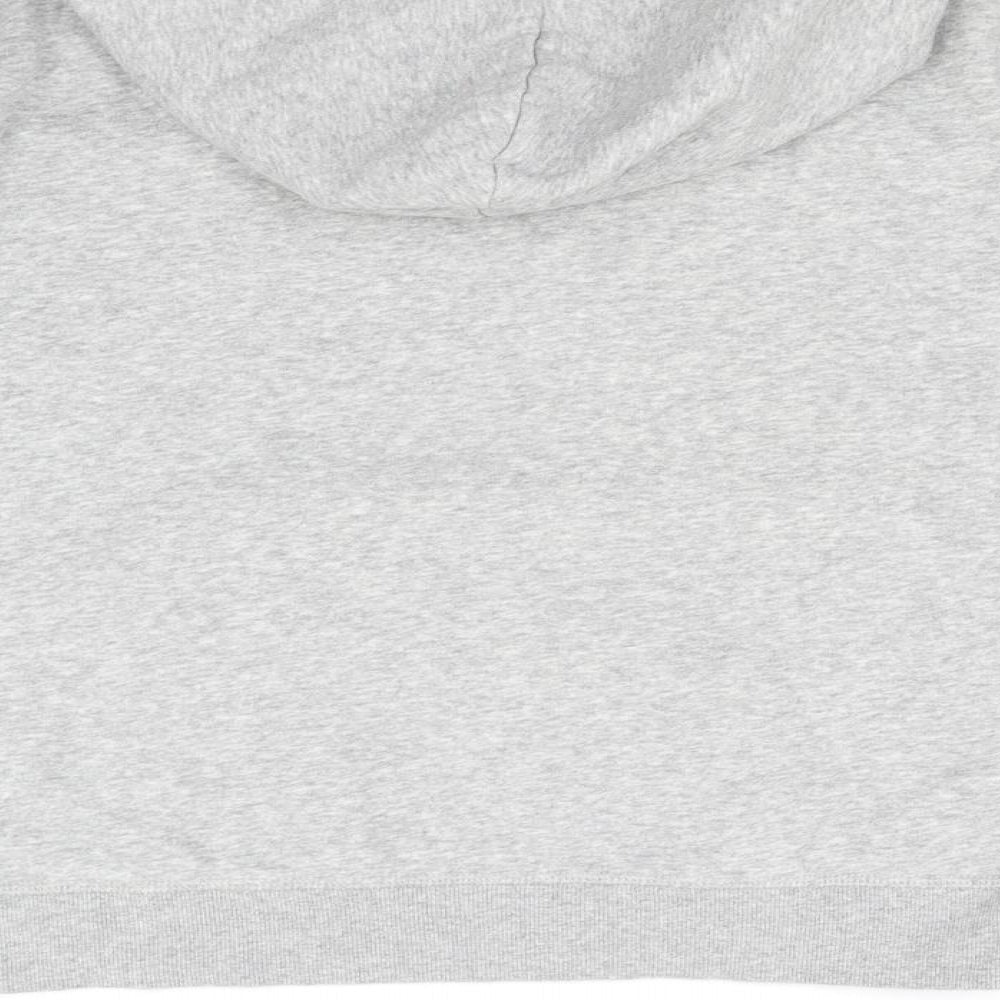 Brand and care label for H&M women’s grey jumper, size S