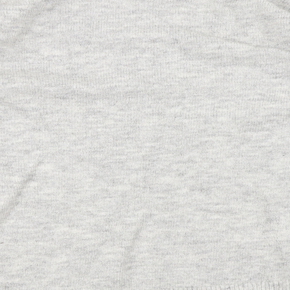 Brand and care label for Stradavarius women’s grey jumper, size S