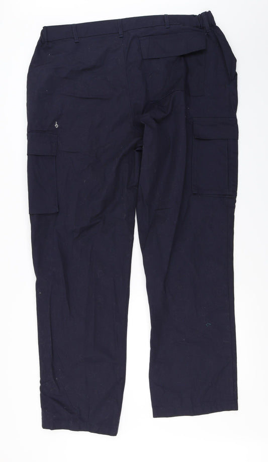 Alsico Mens Blue Trousers Size 42 in L31 in