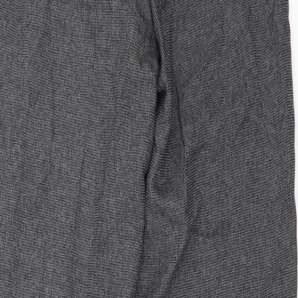 Brand and care label for Marks & Spencer women’s grey trousers, size UK 10, 25-inch leg