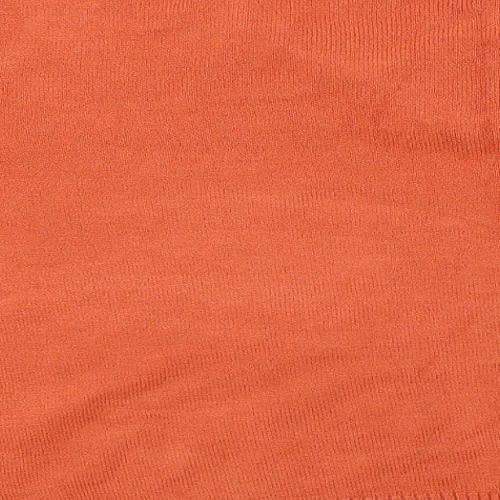 Brand and care label for Ann marie women’s orange jumper, size XL