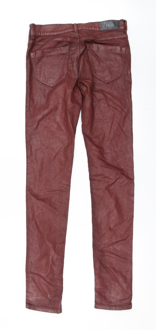 Zara Womens Red Skinny Jeans Size 27 in L33 in