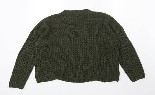 Only Womens Green Knit Pullover Jumper Size M