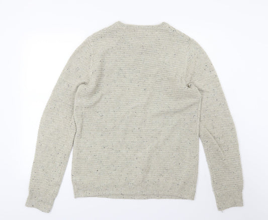 Cedar Wood State Mens Beige Knit Pullover Jumper Size M