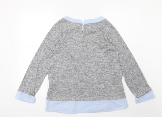 Bellambia Womens Grey Knit Pullover Jumper Size M