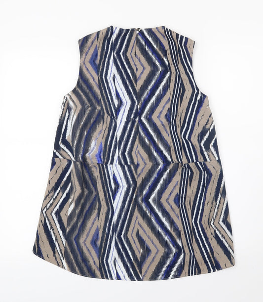 Warehouse Womens Multicoloured Geometric Chiffon Camisole Blouse Size 8