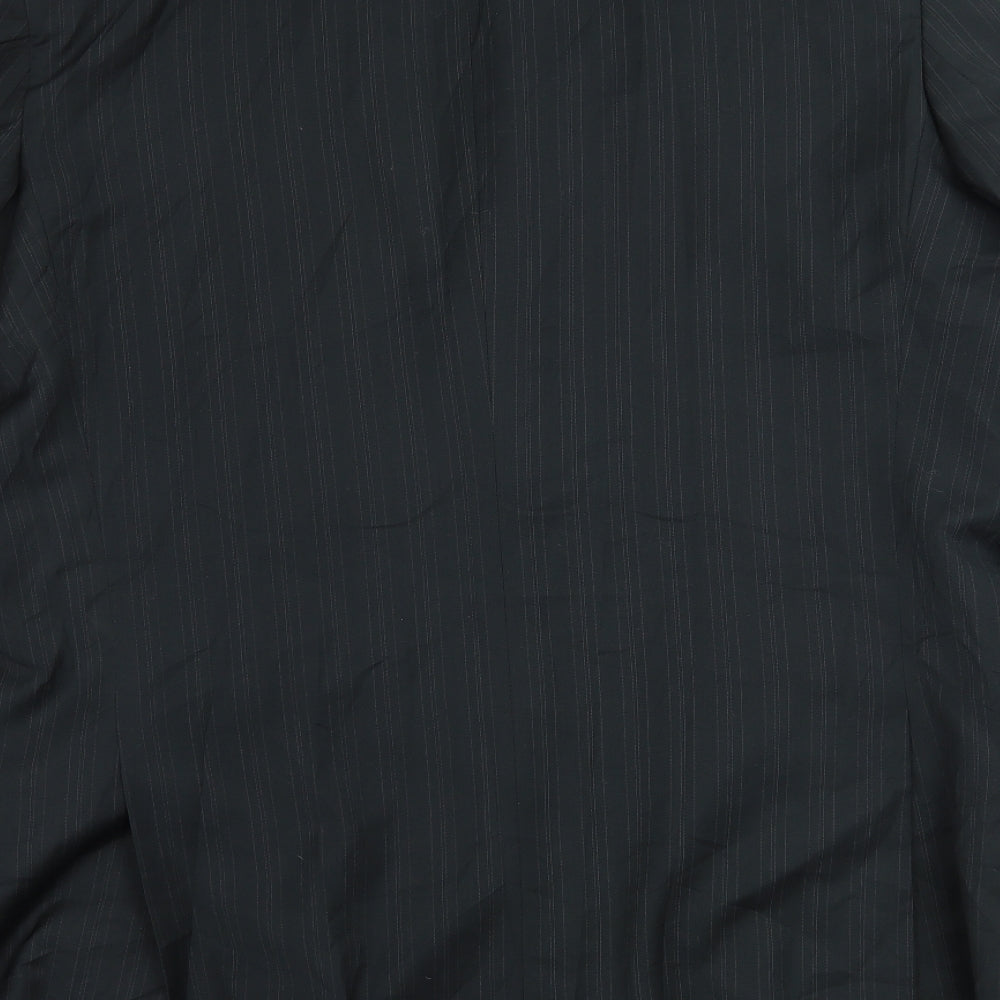 Brand and care label for George men’s black striped jacket suit jacket, size L