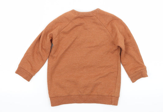 George Boys Brown Jersey Pullover Jumper Size 9-12 Months - Cheeky Little