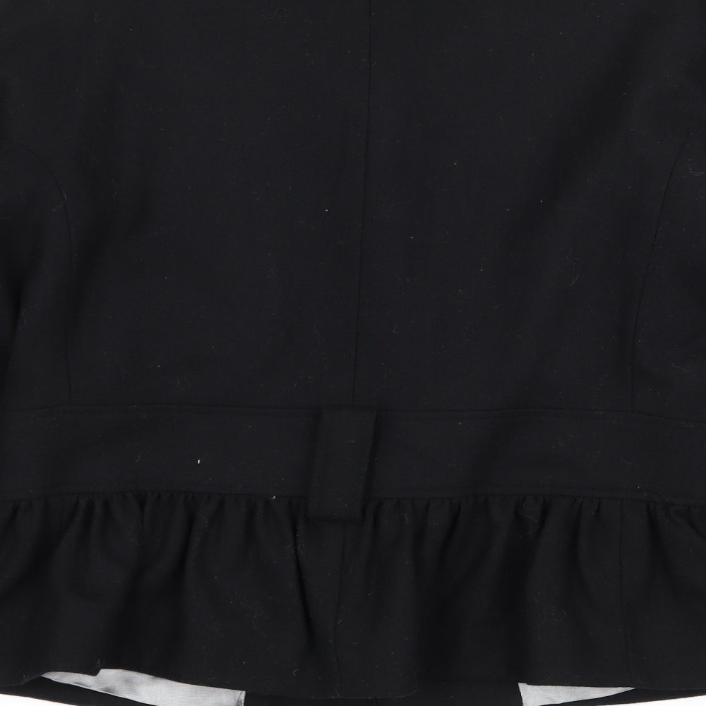 Miss Selfridge Womens Black Pea Coat Coat Size 12