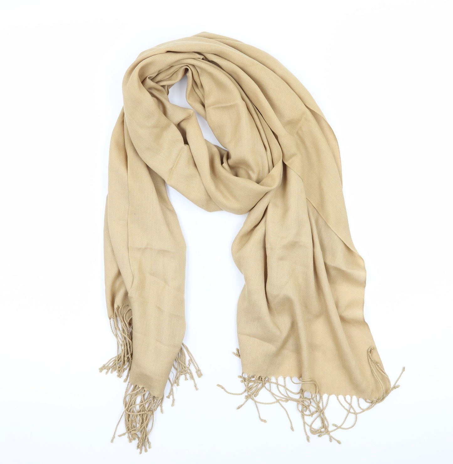 Preworn Womens Beige Knit Scarf