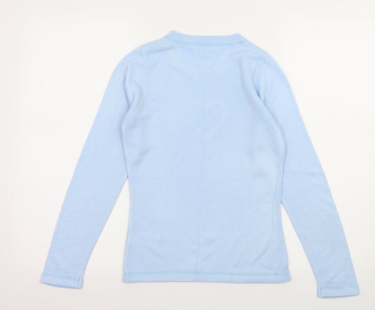 Anne Brooks Womens Blue Knit Pullover Jumper Size 8 - Love Heart