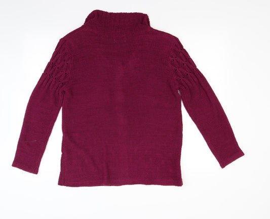 Roman Womens Red Knit Cardigan Jumper Size M
