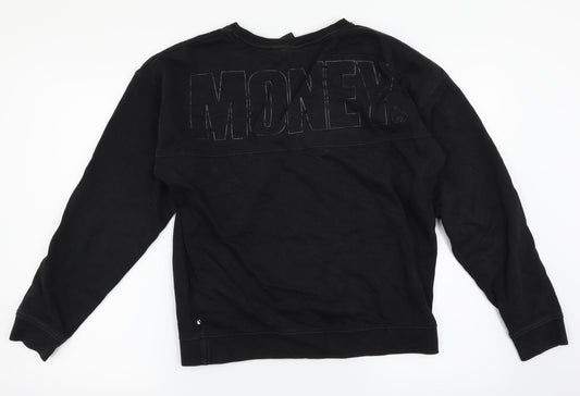 Money Boys Black Pullover Jumper Size 12-13 Years