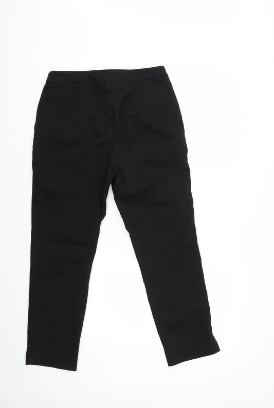 H&M Womens Black Trousers Size 10 L25 in