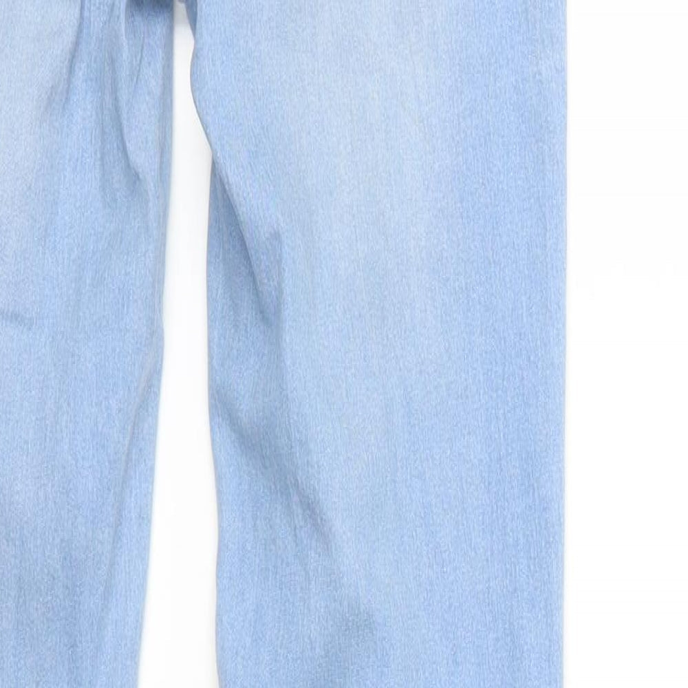 Brand and care label for Denim & Co. women’s blue denim skinny jeans, size UK 10, 29-inch leg