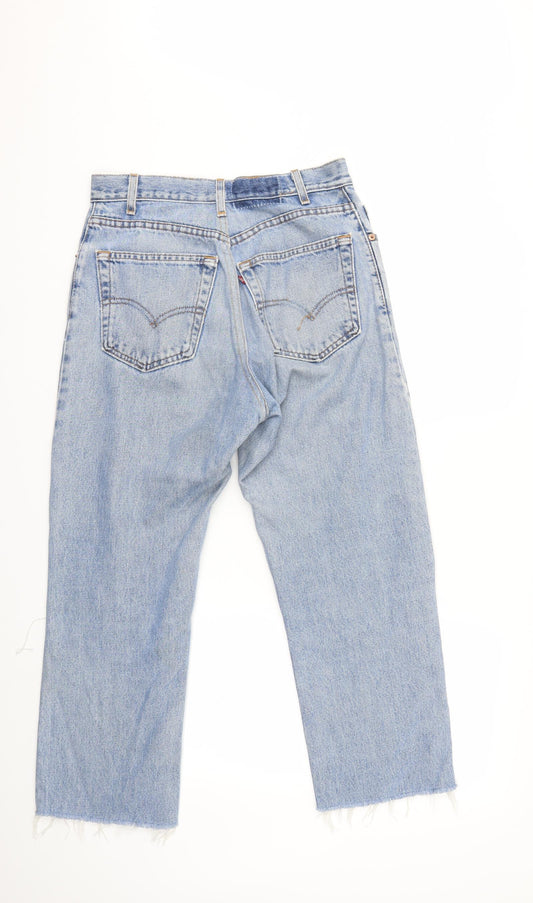 Preworn Womens Blue Denim Cropped Jeans Size 30 in L23 in