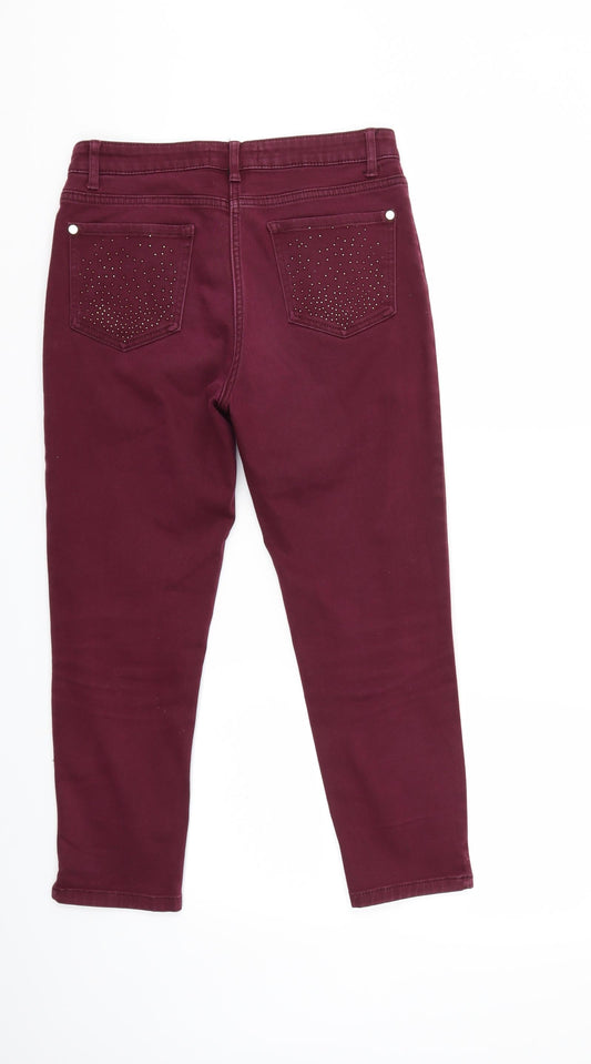 Marks and Spencer Womens Purple Denim Skinny Jeans Size 8 L23 in