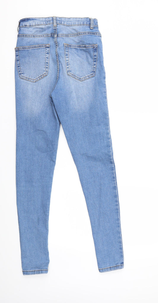 Denim & Co. Womens Blue Denim Skinny Jeans Size 10 L30 in