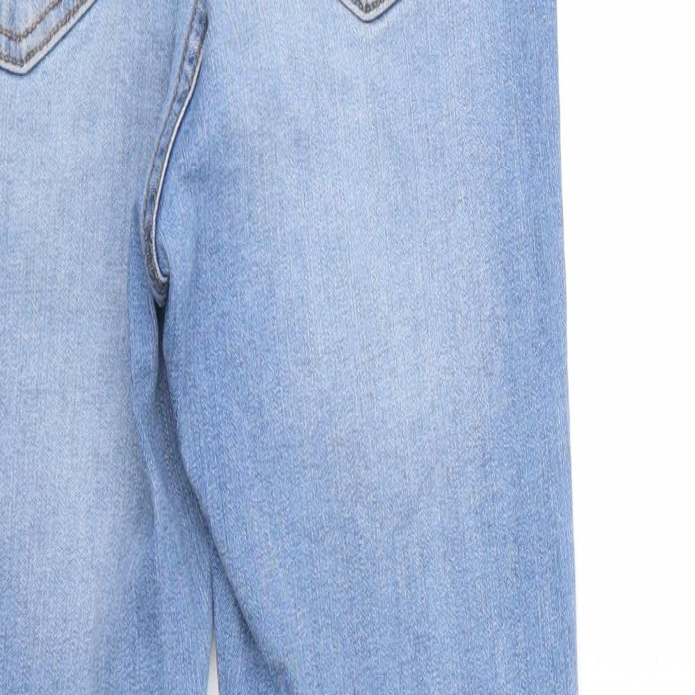 Brand and care label for Denim & Co. women’s blue denim skinny jeans, size UK 10, 30-inch leg