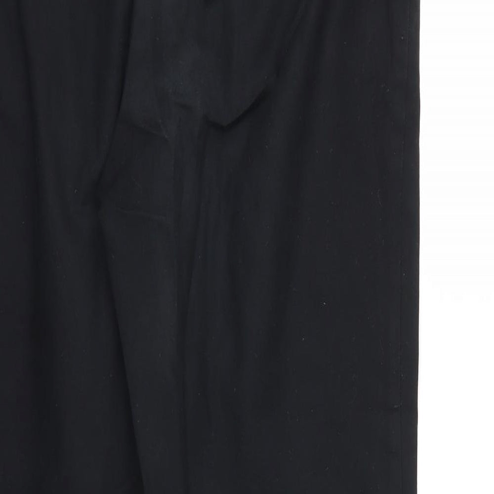 Brand and care label for Gap women’s black trousers, size UK 34, in, 25-inch leg