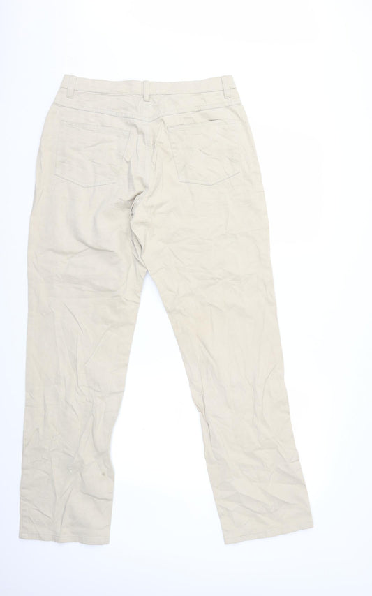 Preworn Womens Beige Trousers Size 14 L31 in