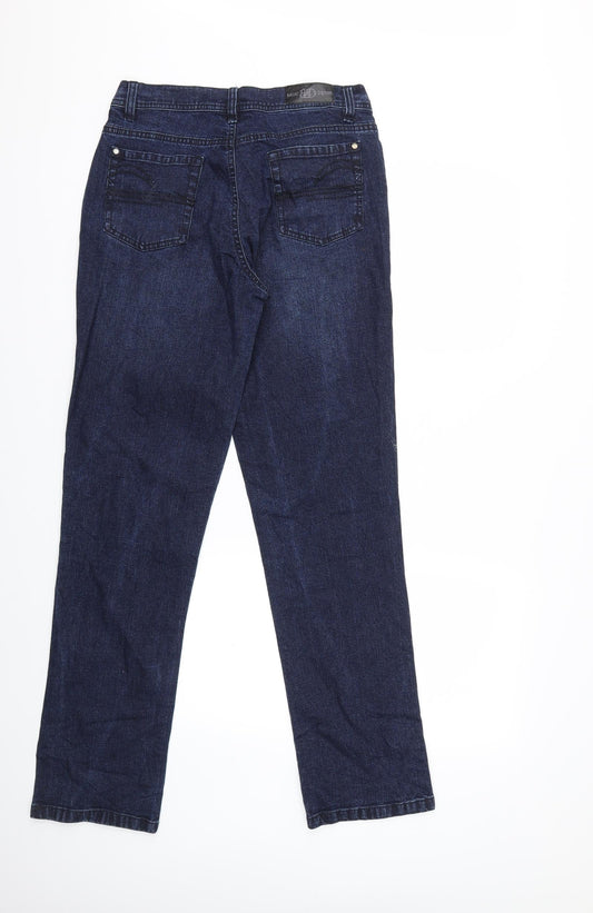elle nov Womens Blue Denim Straight Jeans Size 30 in L30 in