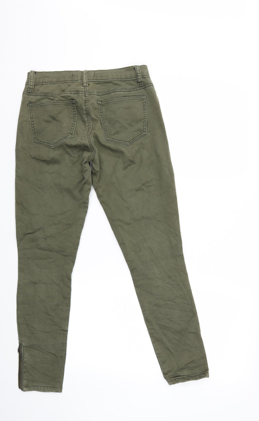 FOREVER 21 Womens Green Denim Skinny Jeans Size 6 L27 in