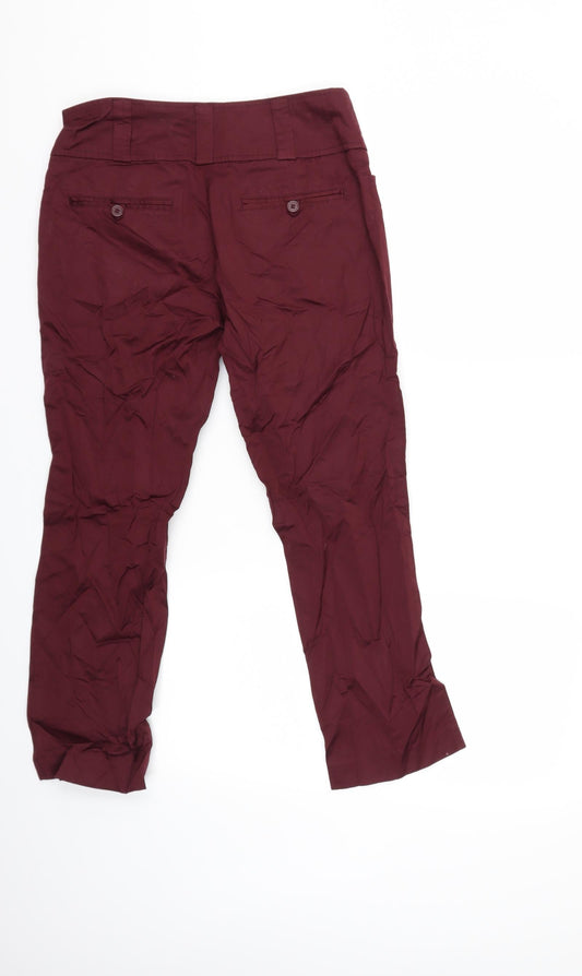 H&M Womens Red Trousers Size 10 L26 in