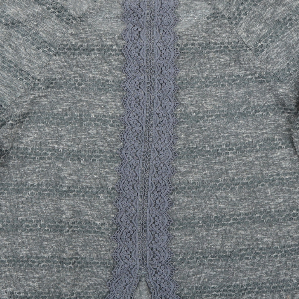 Brand and care label for Next women’s grey jumper, size UK 16