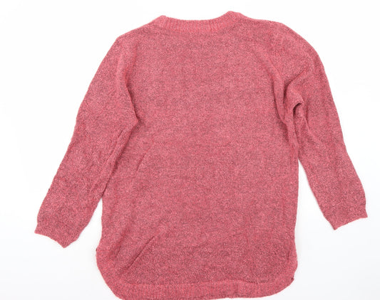 Julipa Womens Pink Pullover Jumper One Size
