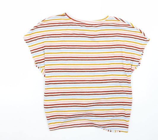 newlook Womens Pink Striped Basic T-Shirt Size L
