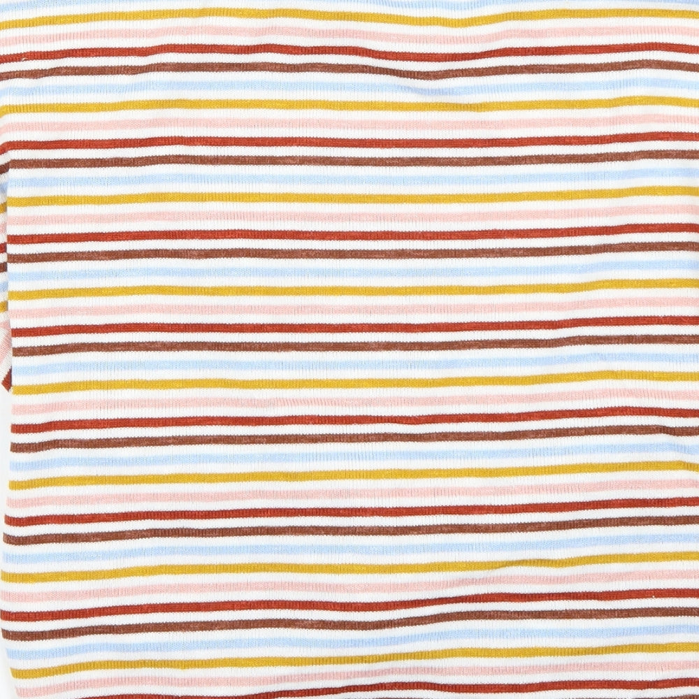 newlook Womens Pink Striped Basic T-Shirt Size L
