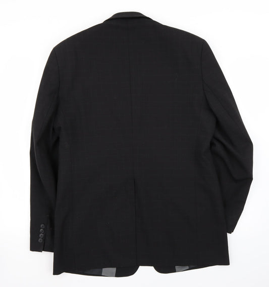 Marks and Spencer Mens Black Jacket Suit Jacket Size 40