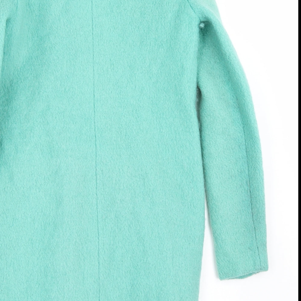 Brand and care label for Red Herring women’s green jacket coat, size UK 14