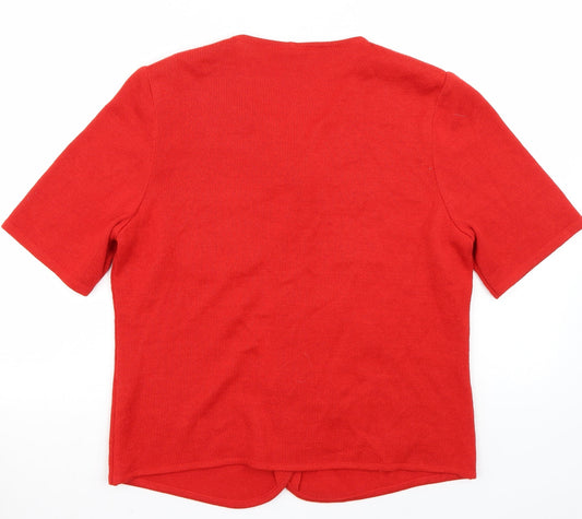 LUCIA Womens Red Cardigan Jumper Size 12