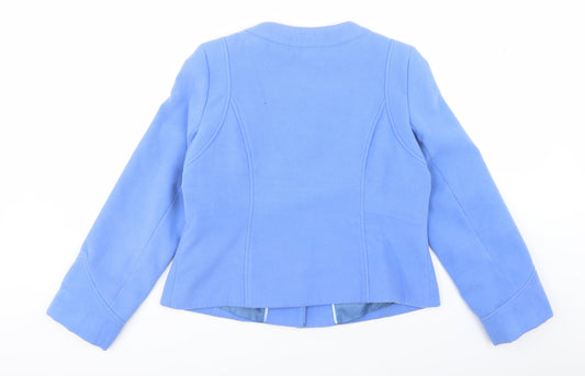 Klass Collection Womens Blue Jacket Size 14